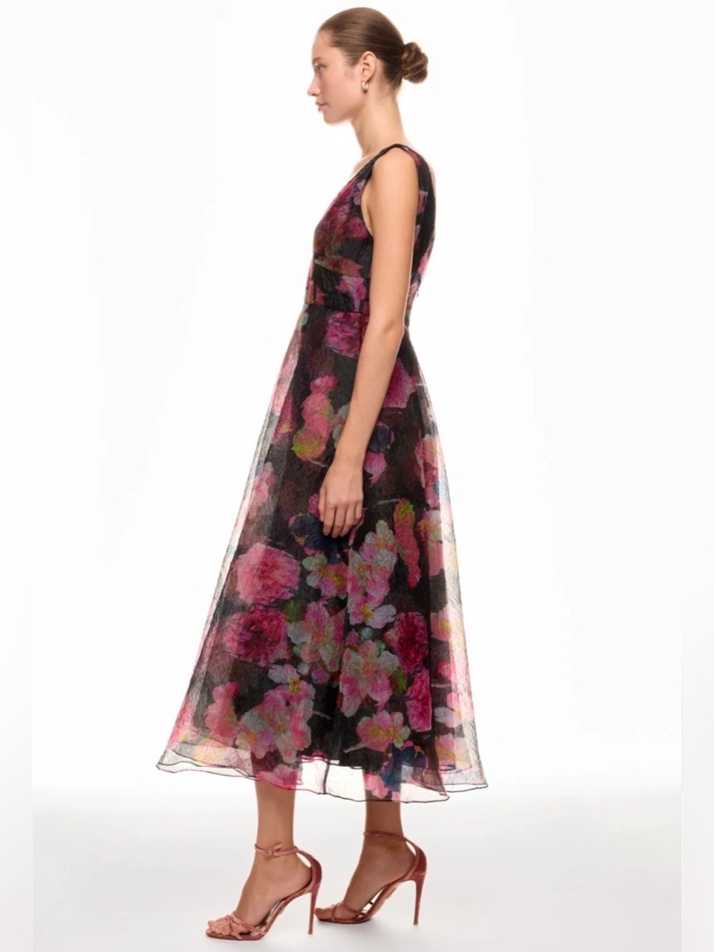 ML Monique Lhuillier Giselle Midi Dress size 4. - Picture 5 of 16